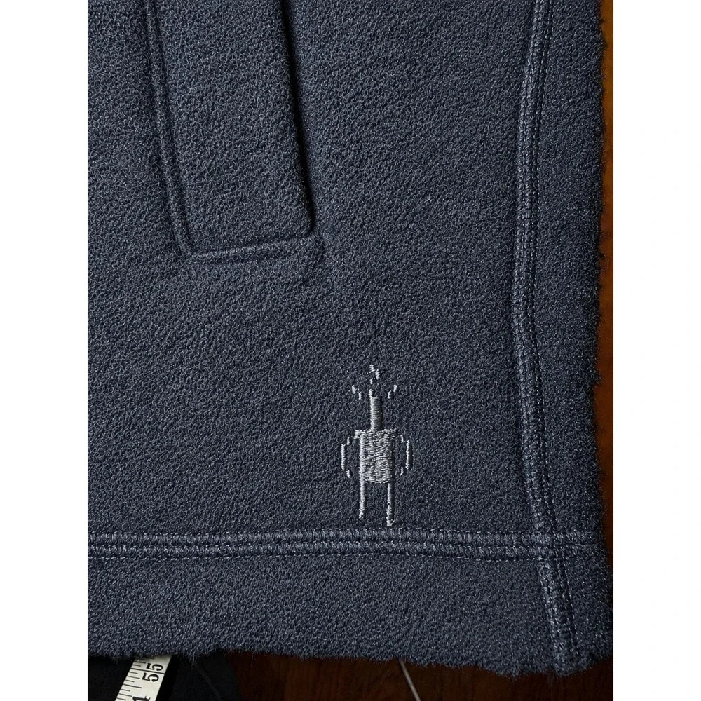 Smartwool Mens Large Hudson Trail Fleece Vest Grey Wool Blend Outdoor Hiking